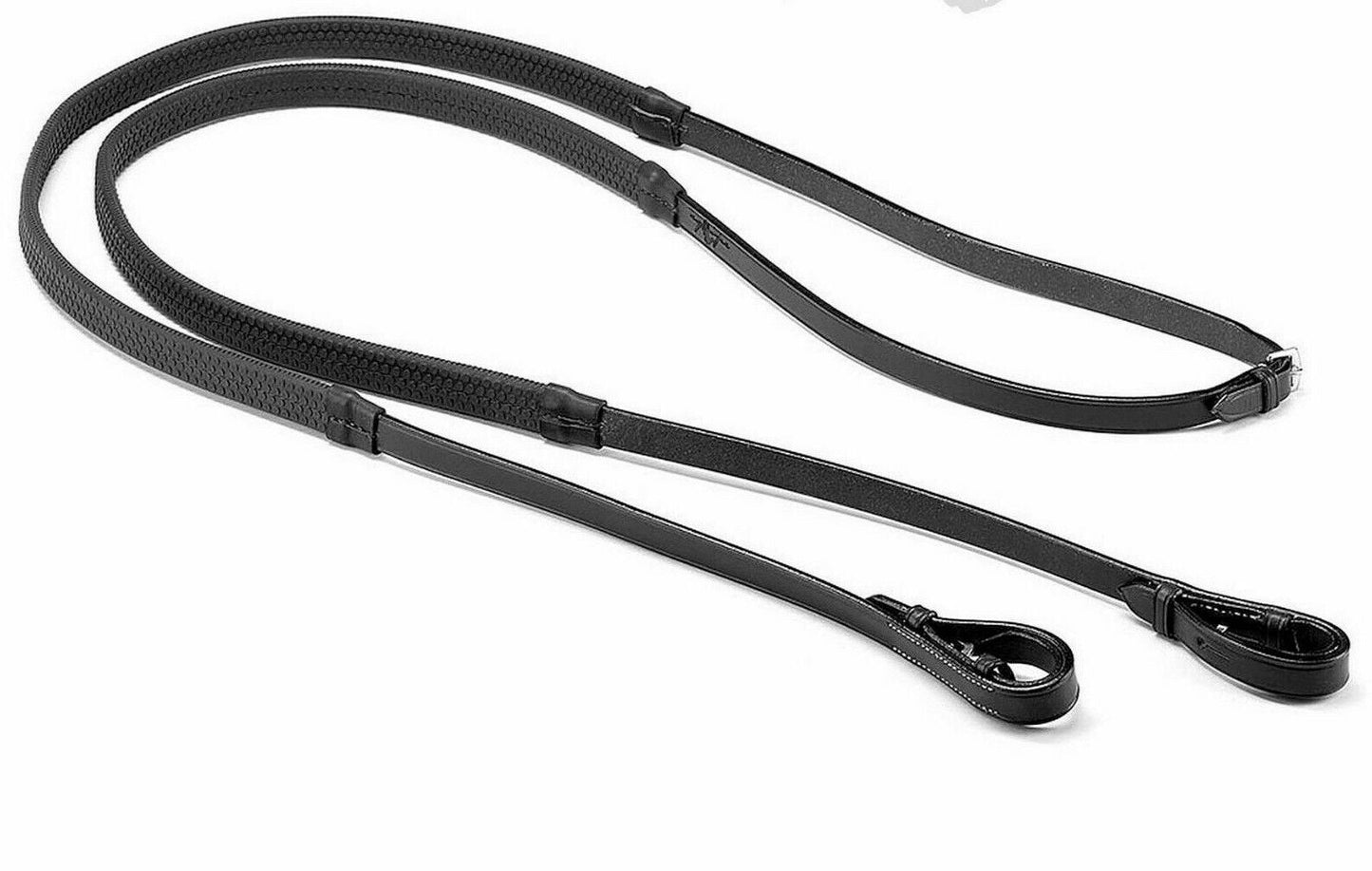 English Leather High Quality Soft Grip Rubber Reins FREE DELIVERY BLACK/BROWN