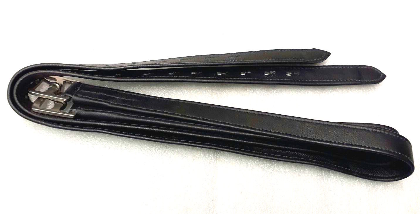 New Best Quality Cwell Equine Soft Stirrup Leather Black Choice of Size 46"-64"