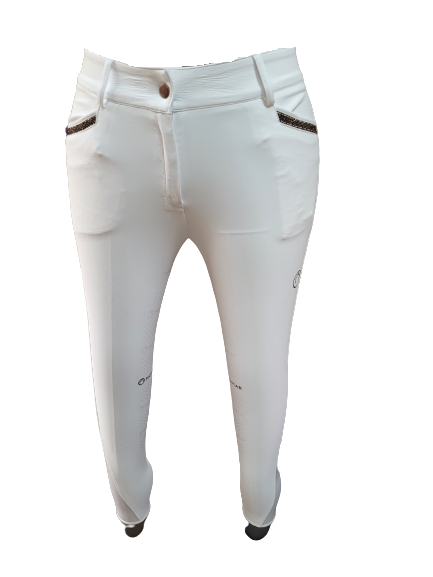 Montar Full Grip Riding Breeches, WHITE (*)