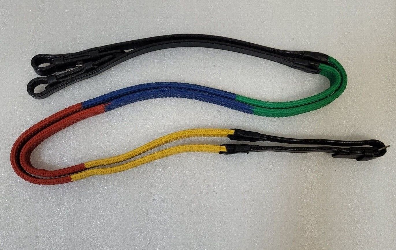 New Classic Super Soft Jelly Rubber Reins Pimple Grip Leather Reins Multi Colour