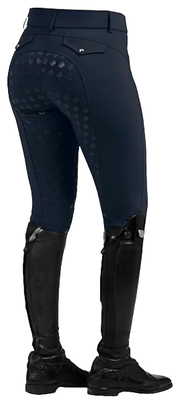 SPOOKS Luanah Ladies Full Grip Silicone Navy Breeches, UK8 , EU36 (4-171) (S1)