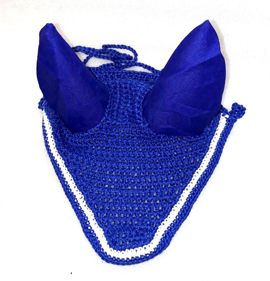 HORSE FLY VEIL EAR BONNET/NET/MASK/HOOD BREATHABLE COTTON choice of colors SALE