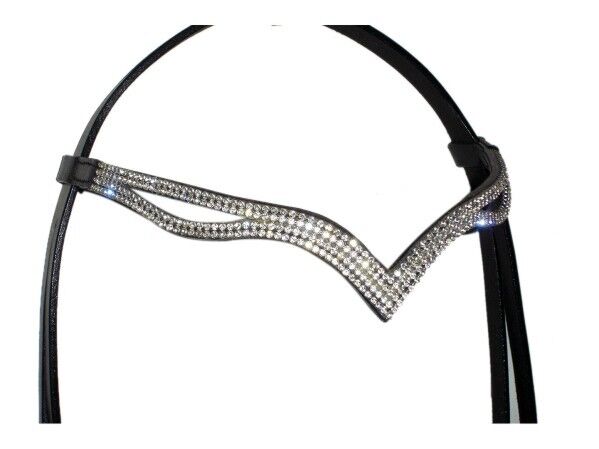 New Designer Ve Clear Crystal Browband Great Gift Idea Black *on special offer *