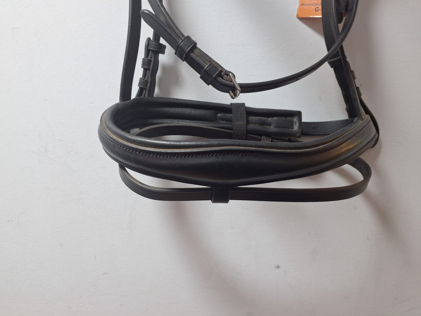 NEW English Leather Clear CRYSTAL BRIDLE SNAFFLE BRIDLE full Black (1042-19) B38