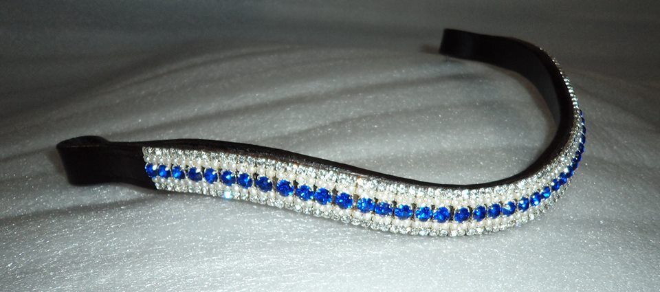New Designer Look U Topaz coloured Crystal Browband Great Gift *offer* BLACK