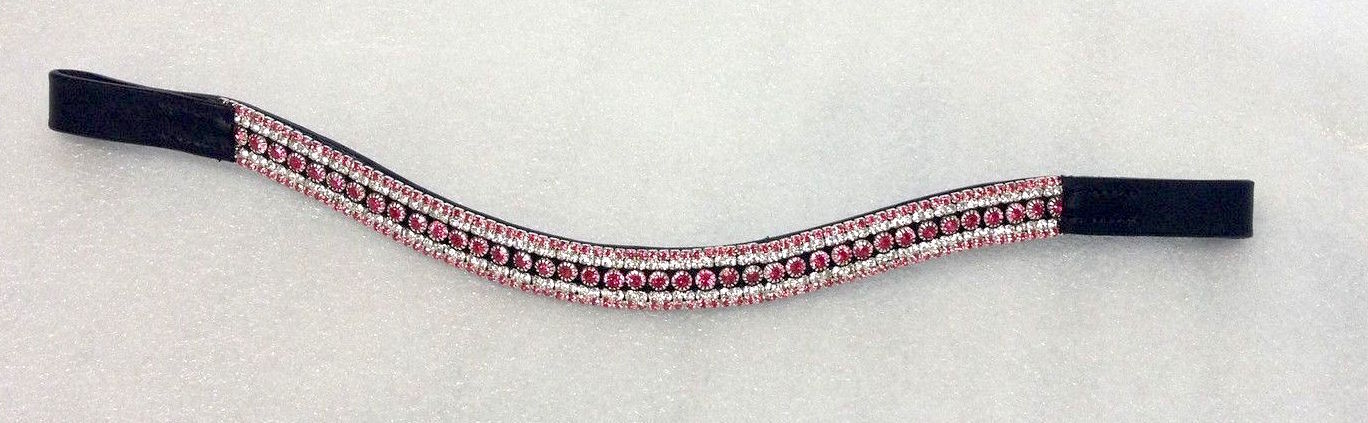 Cwell Equine Bling 5 Row crystal Browband choice of crystal colors BLACK on sale