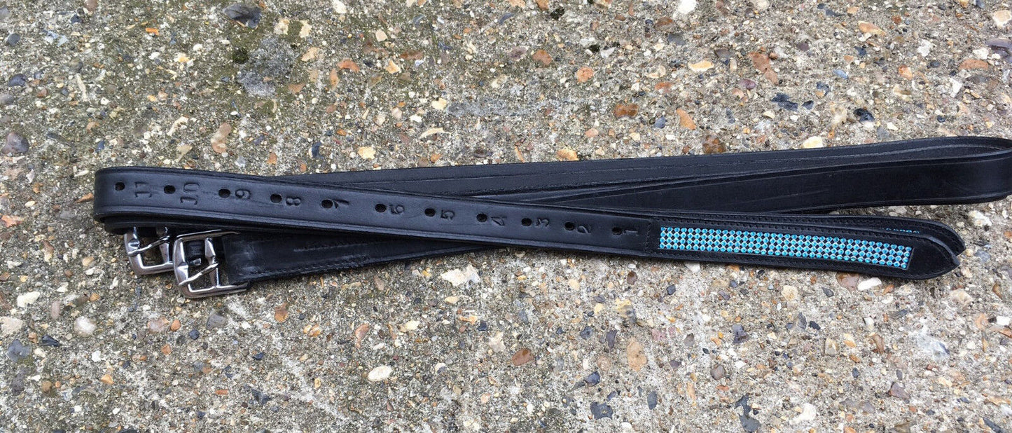 NEW Crystal Bling Stirrups Leathers Choice of Sizes & Colours