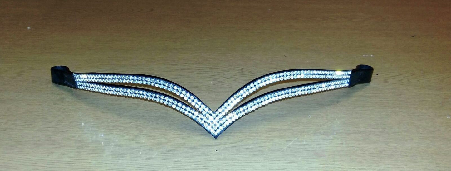 New Designer Ve silver Crystal Browband Promotional offer Black ON SALE (FLS1)