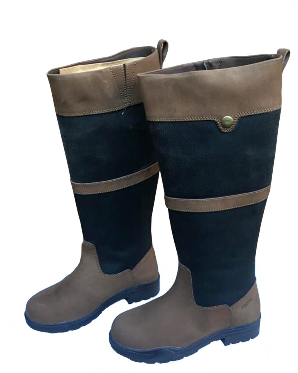 NEW PoleStar London Waterproof Leather Riding Country Boots Tan/Black UK 4 - 8