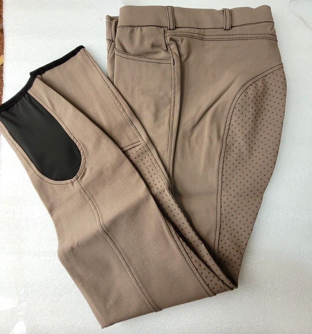 Cwell Equine Women's Full Seat Grip Silicone Riding Breeches BROWN Colour