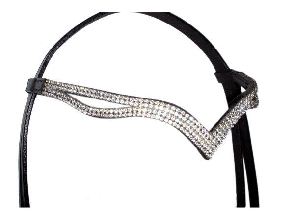 New Designer Ve Clear Crystal Browband Great Gift Idea Black *on special offer *