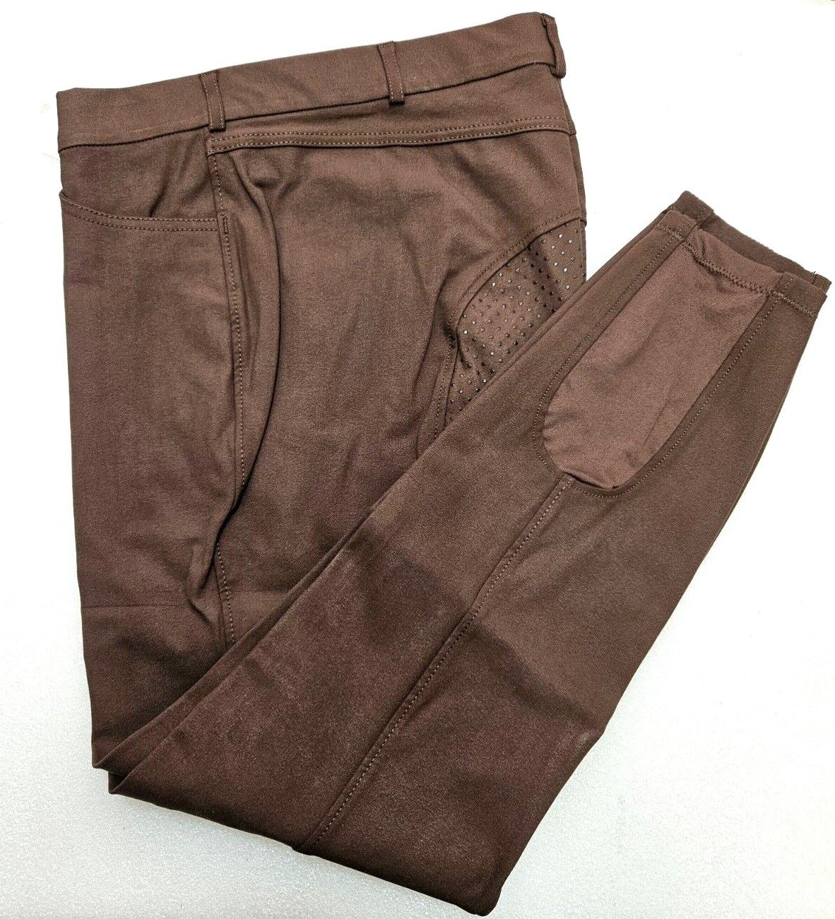 Cwell Equine Women's Full Seat Grip Silicone Riding Breeches DARK BROWN Colour
