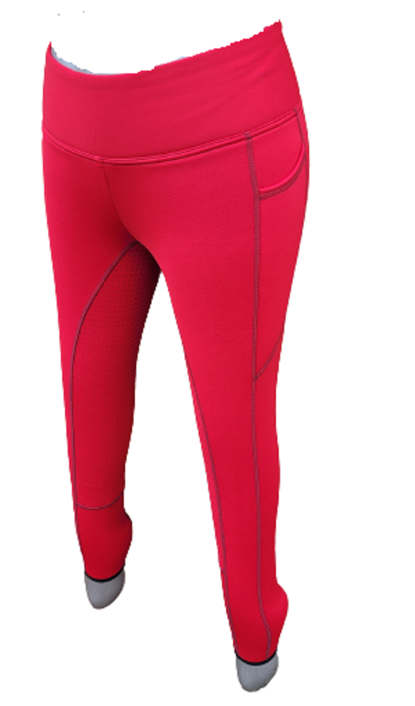 New Silicone Grip Horse Winter Riding Leggings Tights Phone Pocket ,PURPLE