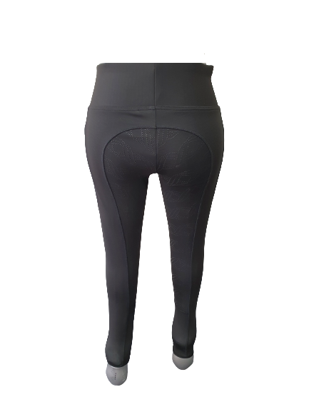 NEW Full Silicone Grip Horse Riding Tights Breeches Phone Pocket Black