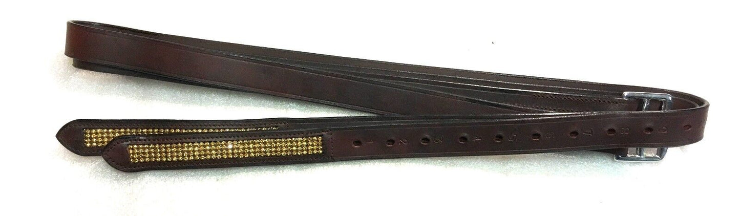 NEW Crystal Bling Stirrups Leathers Choice of Sizes & Colours