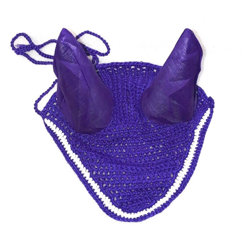 HORSE FLY VEIL EAR BONNET/NET/MASK/HOOD BREATHABLE COTTON choice of colors SALE