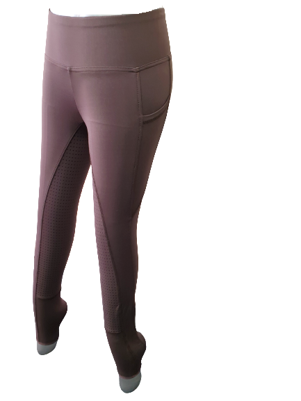 NEW Cwell Full Silicone Grip Horse Riding Tights Breeches Phone Pocket, Iron