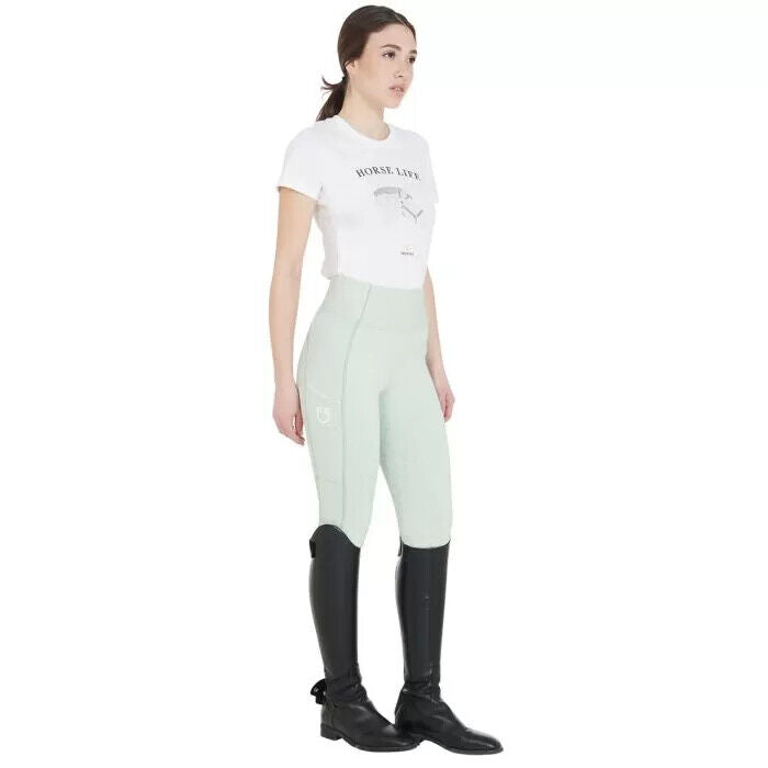 Equestro Ladies Riding Leggings, Mint green (SS22)