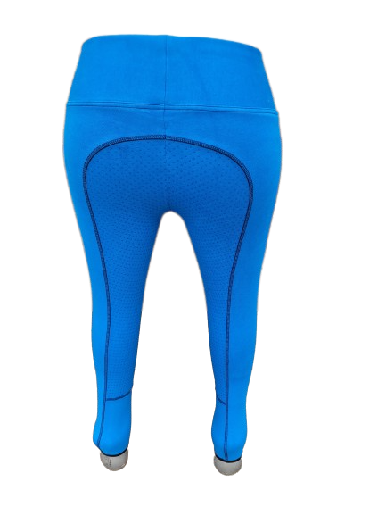 New Silicone Grip Horse Riding Leggings Tights + Phone Pocket BLUE