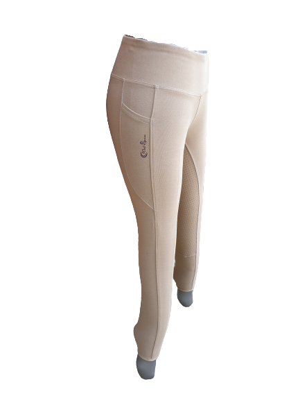 Cwell Equine Full Silicone Grip Horse Riding Tights Breeches Phone Pocket Yoga