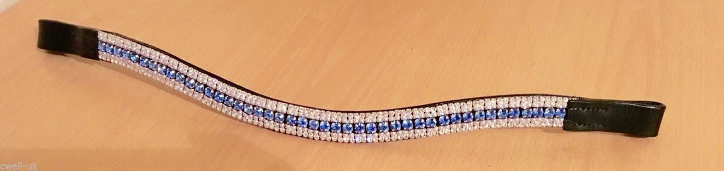 Cwell Equine Bling 5 Row crystal Browband choice of crystal colors BLACK on sale