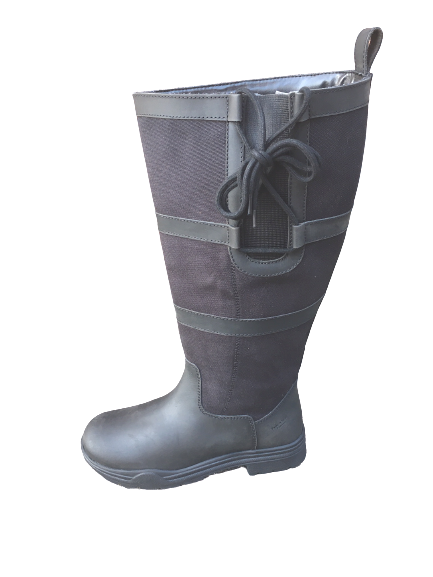 NEW PoleStar London Leather Riding Country Boots Footwear XX Wide Calf BLACK