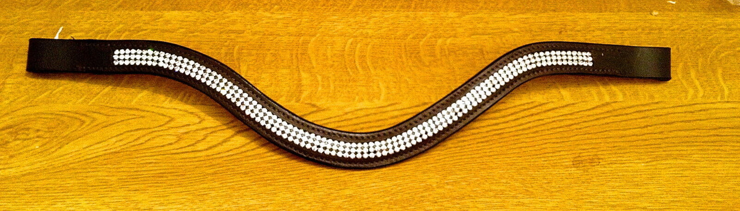 New Designer Look U 3 Rows clear crystal Browband Great Gift *offer* Brown