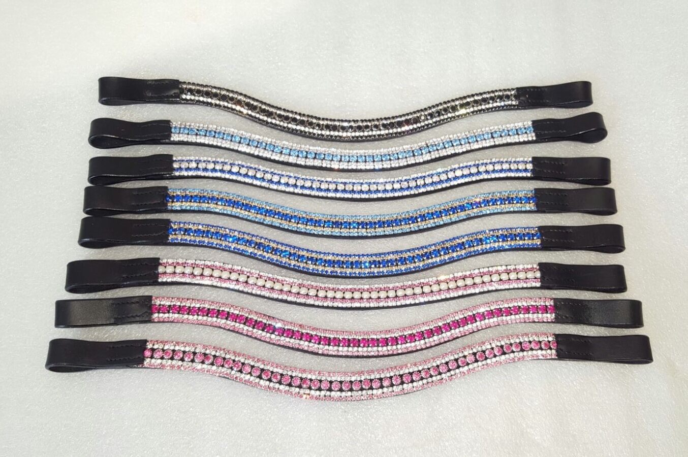 Cwell Equine Bling 5 Row crystal Browband choice of crystal colors BLACK on sale