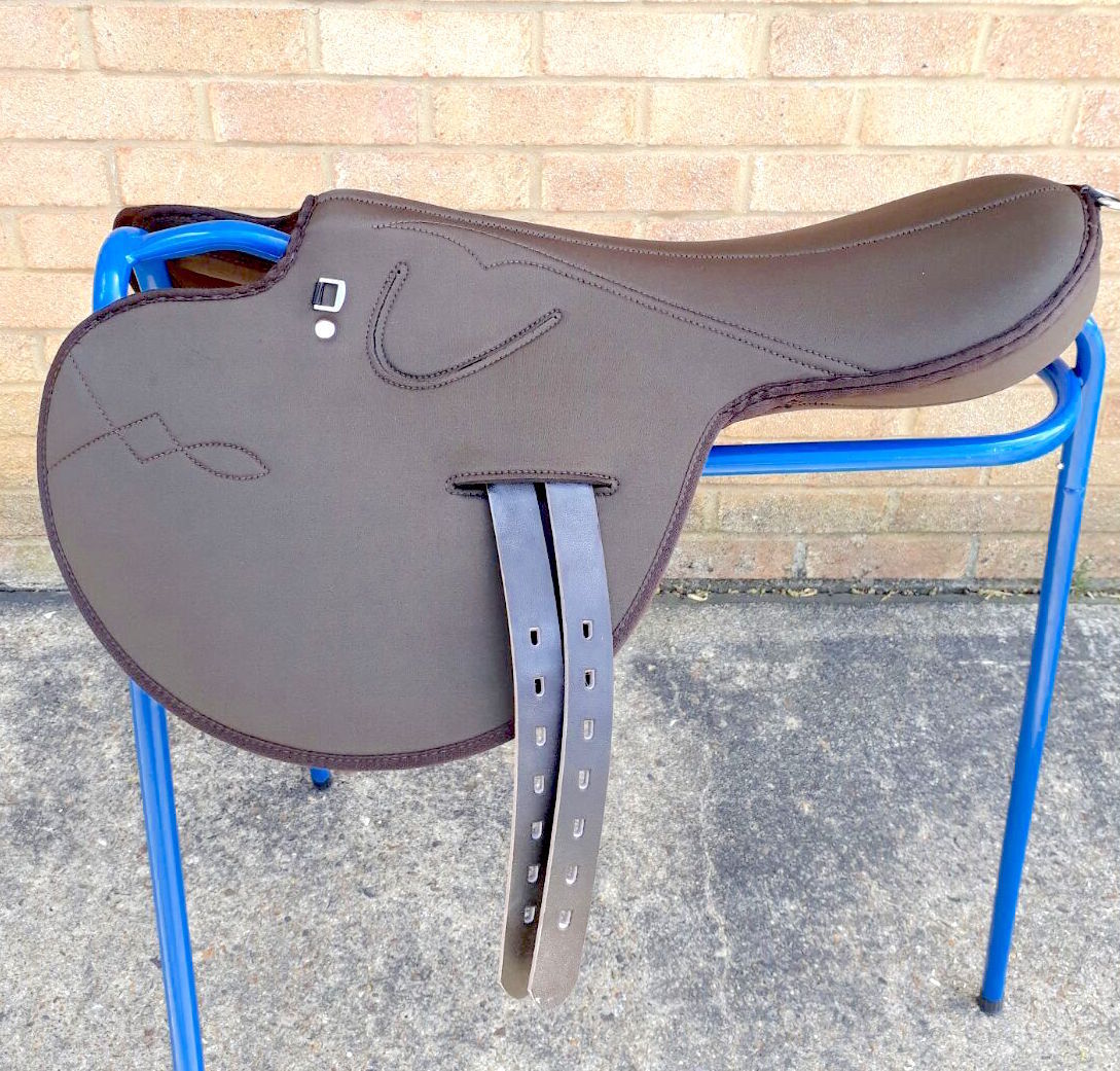 New Full Tree Exercise Race Horse Synthetic saddle choice of colors Black Brown