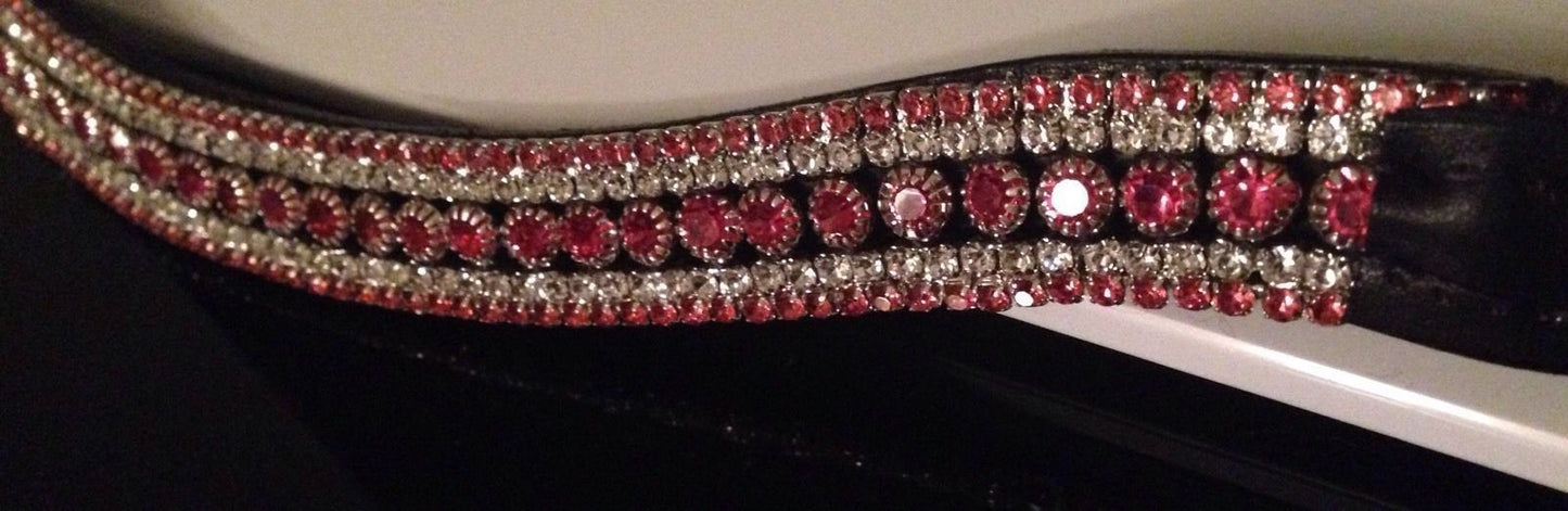 Cwell Equine Bling 5 Row crystal Browband choice of crystal colors BLACK on sale