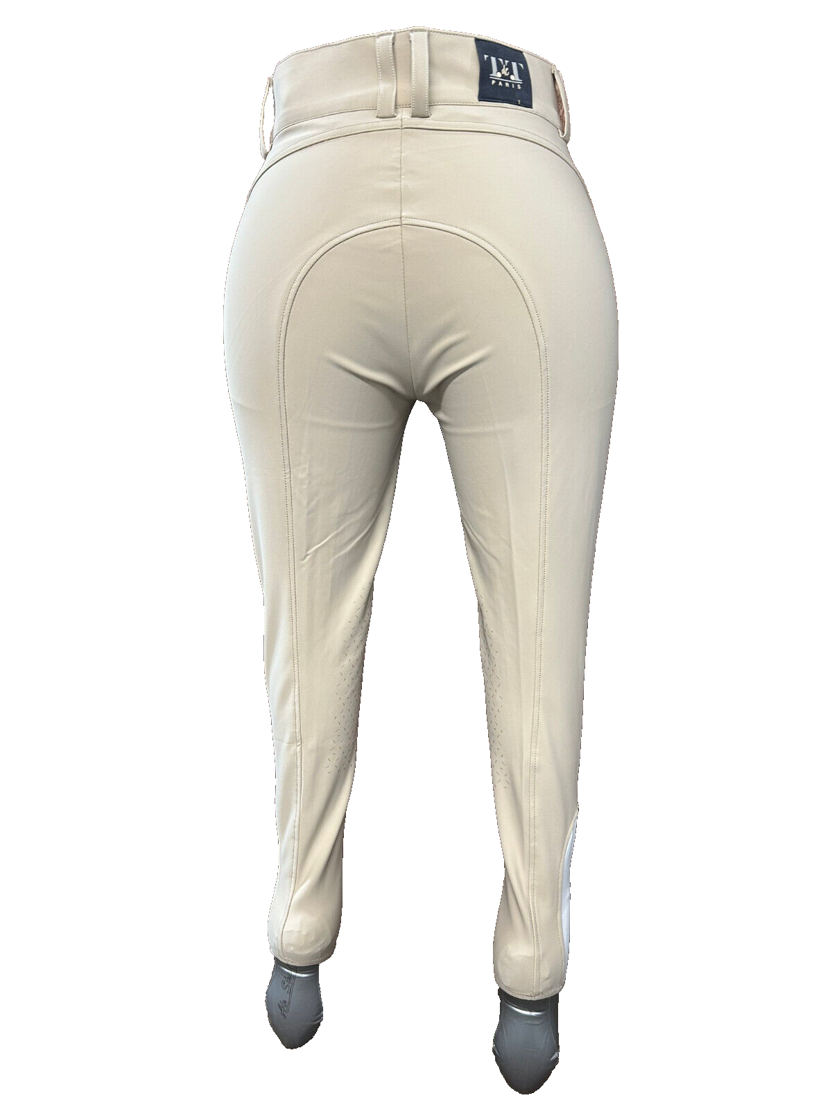 T DE T PARIS Ladies Silicone Knee Grip Beige Breeches (S3)