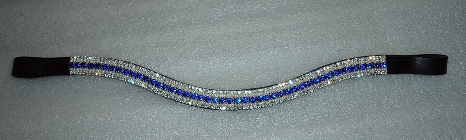 New Designer Look U Topaz coloured Crystal Browband Great Gift *offer* BLACK
