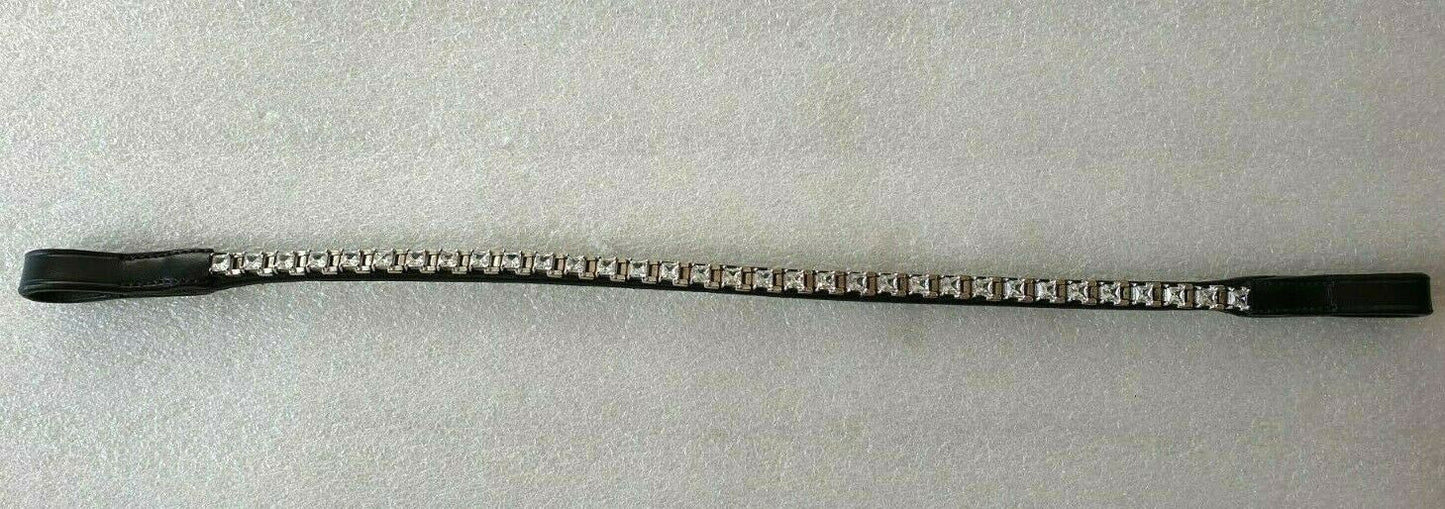 Designer Crystal Reverse Browband ,PoloLeather Black Full (827)