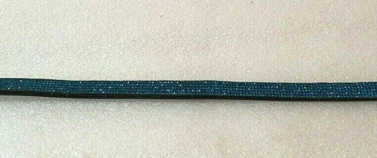 Designer Crystal Reverse 5Row Blue Zircon Browband,Polo Leather Black Full (825)