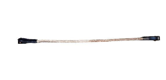 Designer Crystal Reverse Browband ,Polo Leather Black Full (1018)