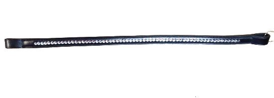 Designer Crystal Browband ,Polo Leather Black Full (847)