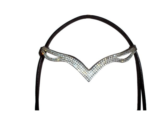 New Designer Ve Clear Crystal Browband BLACK