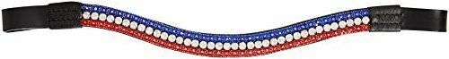 Cwell Equine Designer U Team Gb 5 Row Bling Browband Black Choice of Sizes