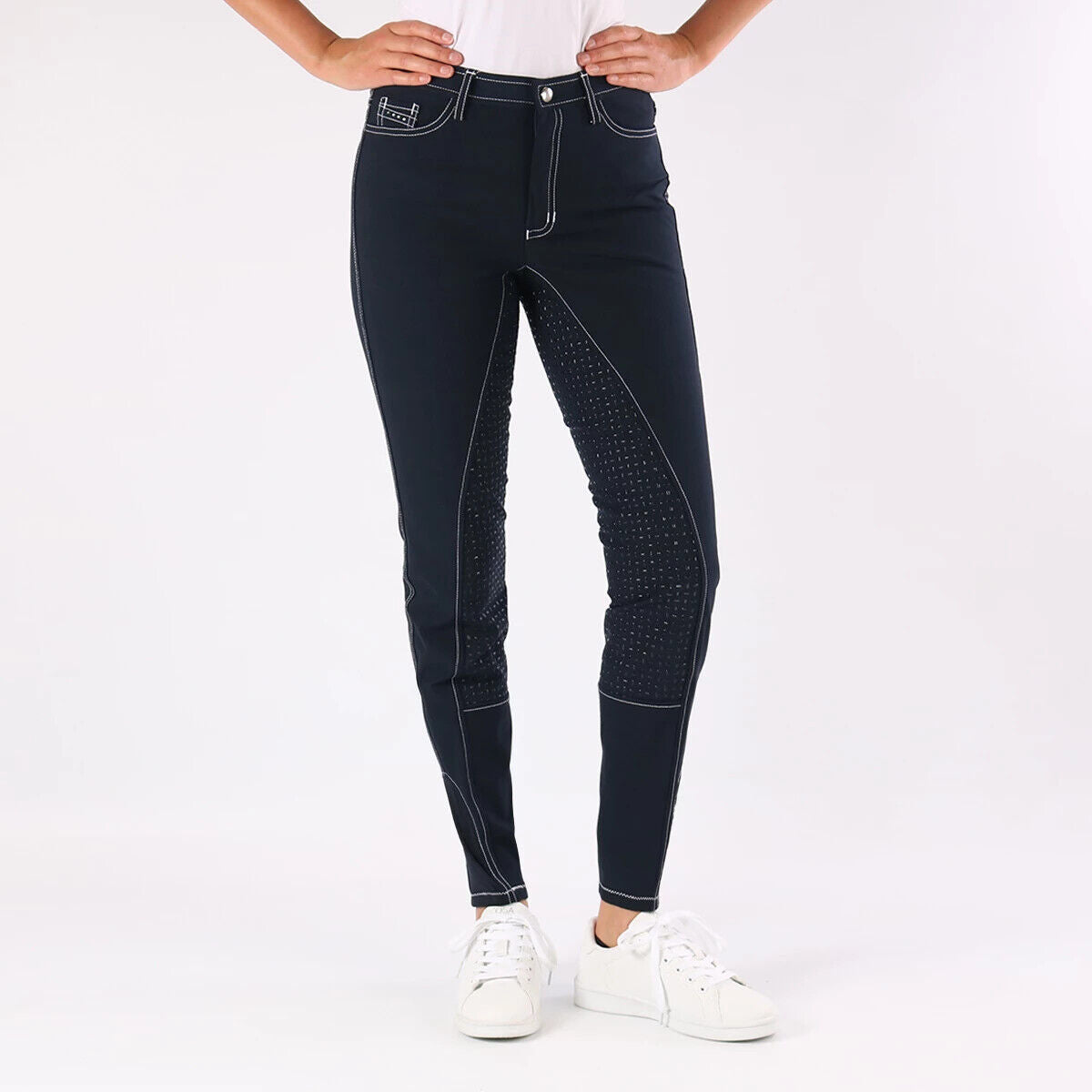 Epplejeck Sparkle Full Grip Breeches , Dark Blue(12930)