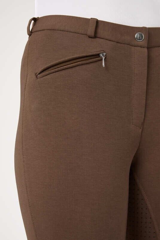 Horze Active  Silicone Grip Full Seat Breeches, FRENCH ROAST, UK 8 EU 34(36277)