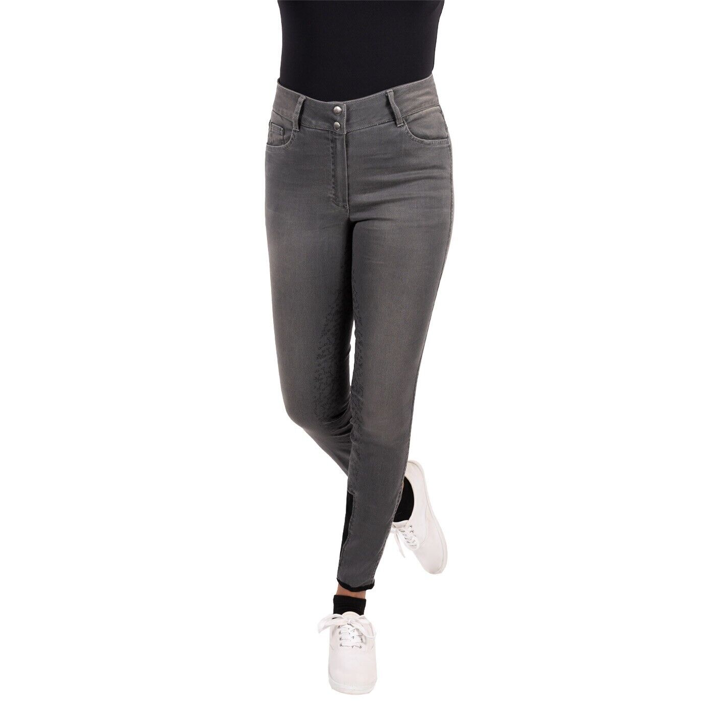 Elation Red Label Laredo 2.0 Denim Full Seat Breech, BLACK, SIZE 34R (DRC2324)