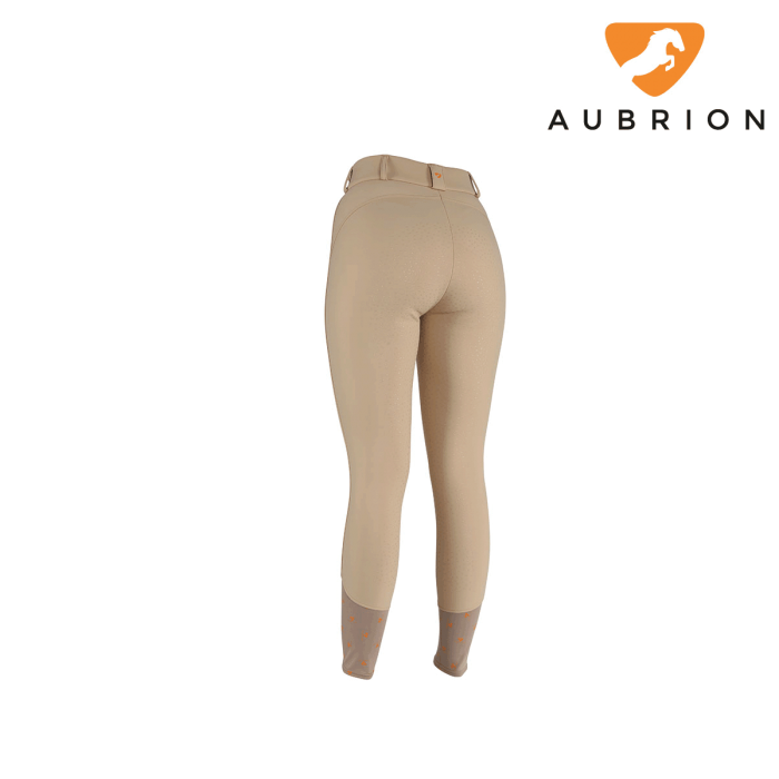 New Aubrion Greydock Full Seat Winter Breeches Ladies,BEIGE ,UK 12, 30'' (8126)N