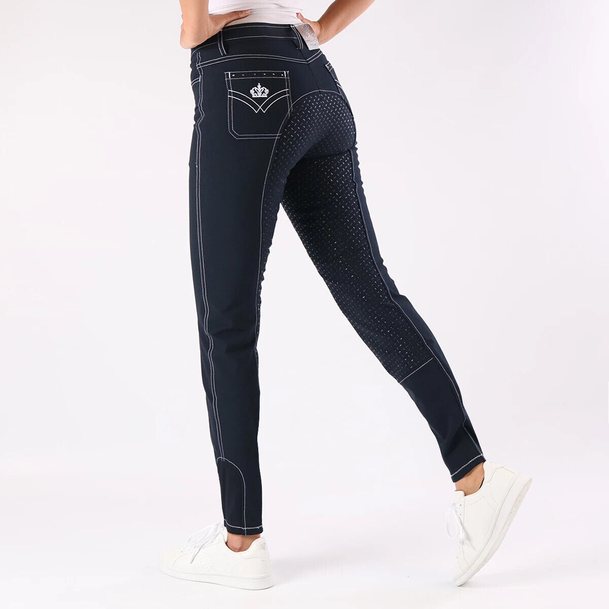 Epplejeck Sparkle Full Grip Breeches , Dark Blue(12930)