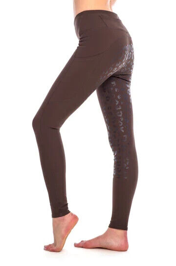 GOOD RIDER Energy Tight -Fun Leopard Seat ,BROWNLE,UK 34R ,EU 46, US 34 (14907)