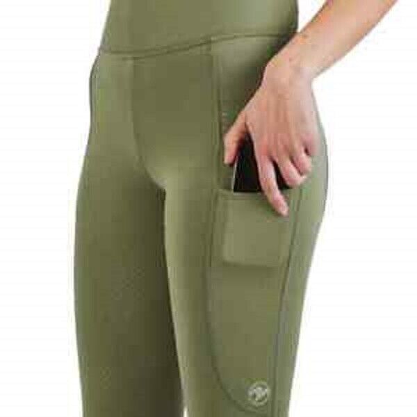 BUSSE RIDING LEGGINGS NURMES-WINTER II, Olive ,UK 8 EU 36 (710137)