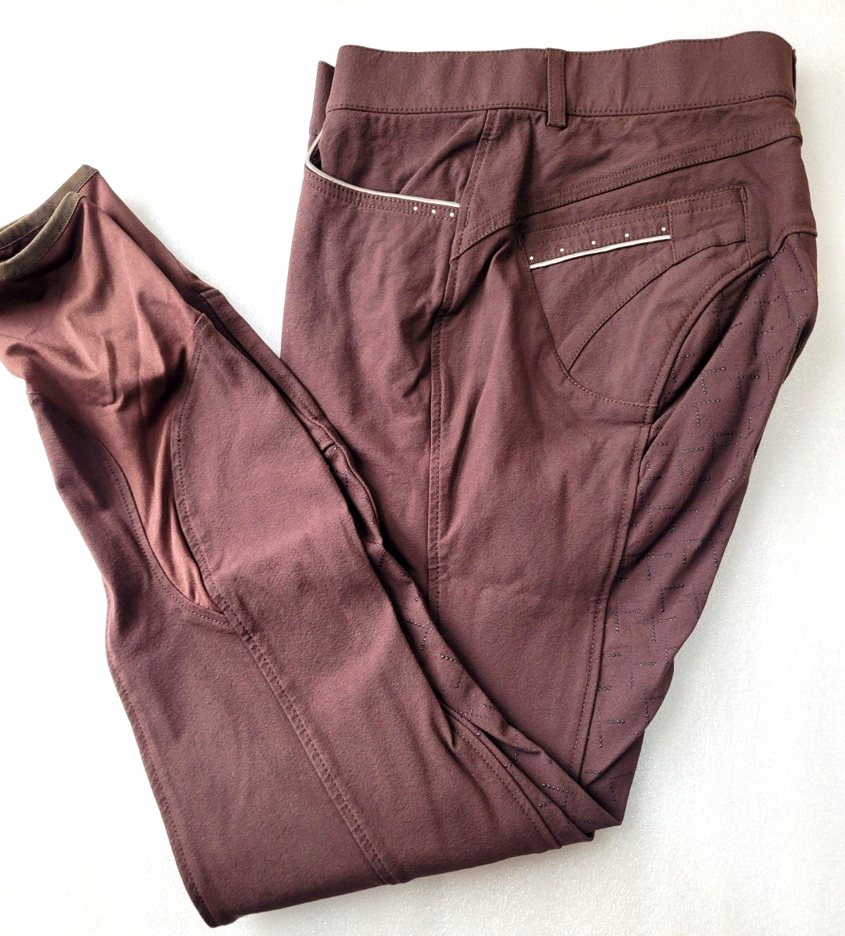 NEW FULL GRIP RIDING BREECHES ,BROWN, EU 38 UK 10 (5287)