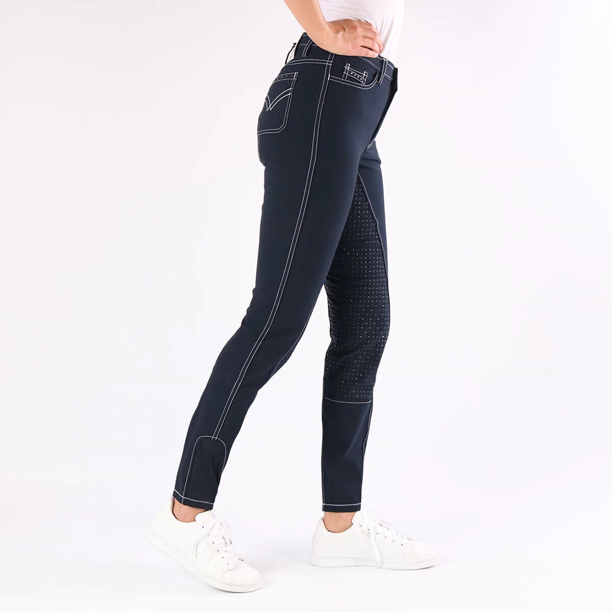 Epplejeck Sparkle Full Grip Breeches , Dark Blue(12930)