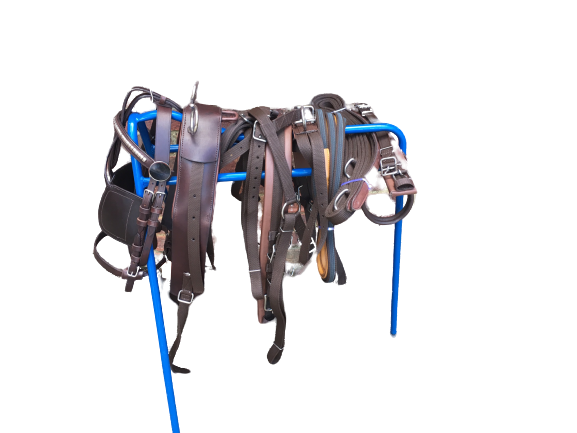 Cwell Equine Nylon + Leather HORSE DRIVING Cart Harness Saddle Bridle COB BROWN