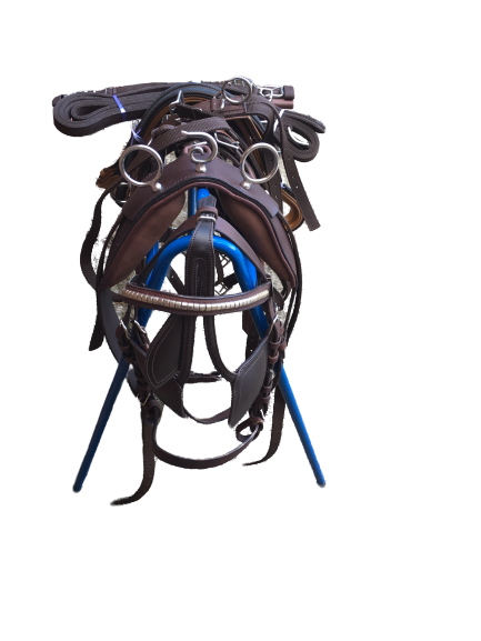 Cwell Equine Nylon + Leather HORSE DRIVING Cart Harness Saddle Bridle COB BROWN