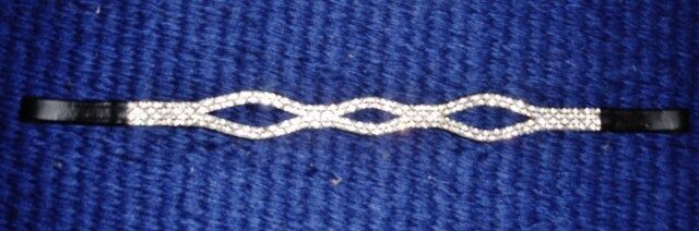 New Designer Clear Crystal Browband cob Size - 15" (Black) * Great gift idea